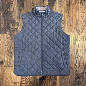 Men's Peter Millar Quilted Essex Gray Vest